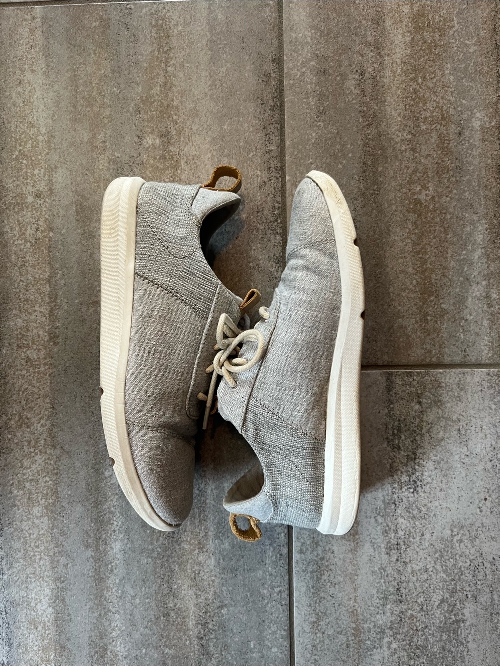 Casual Lightweight Gray Canvas Sneakers